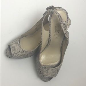 🆕 Talbots Slingback Snake Print Size 6W Heels
